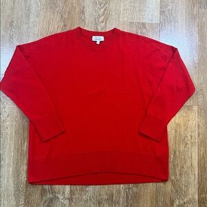 & Other Stories Red 100% Cashmere Sweater Crewneck Long Sleeve Women's Small